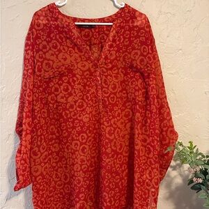 Apt. 9  Women’s Cheetah Print V-Neck Blouse size 3x
